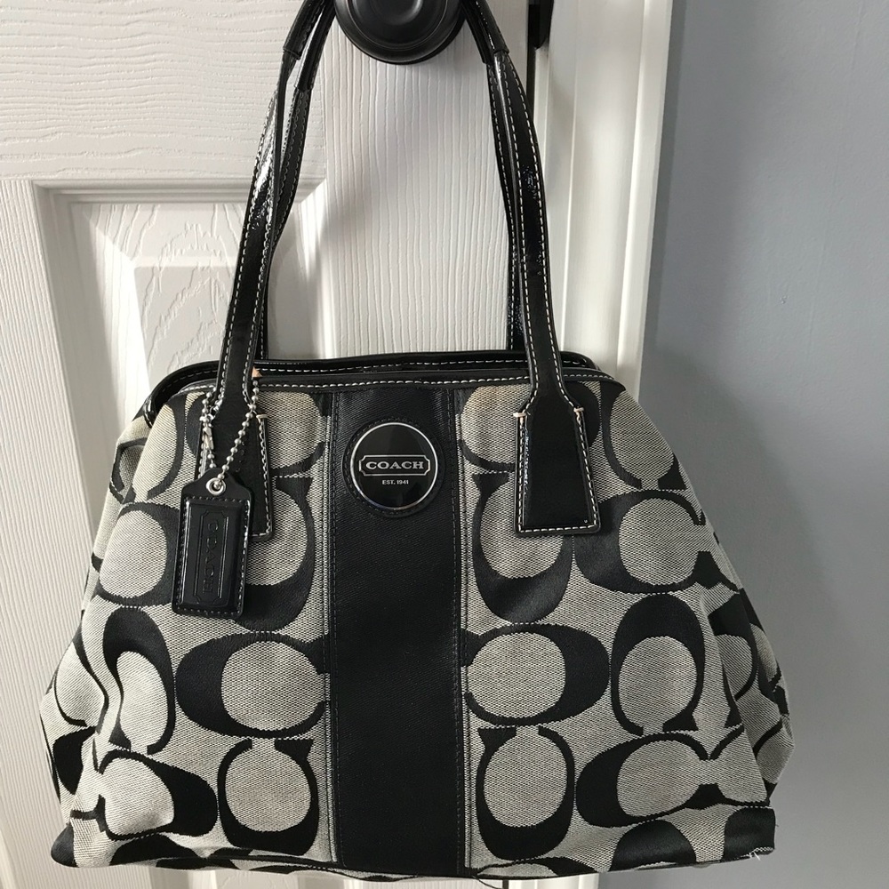 COACH Signature C Black Handbag